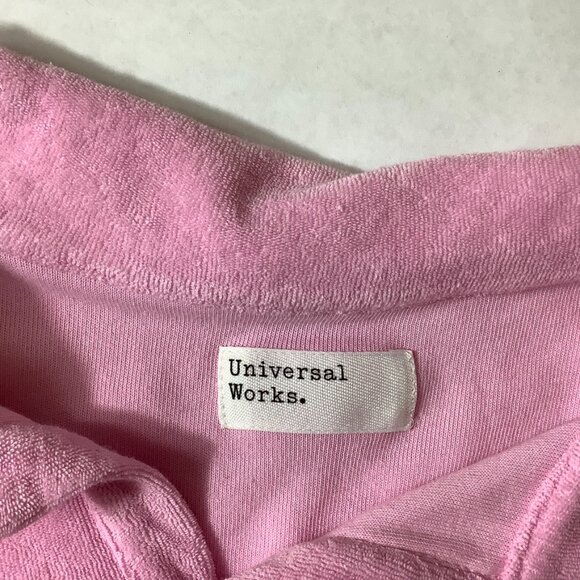 Universal Works Pink Short Sleeve Vacation Polo Terry Shirt S - Picture 4 of 6